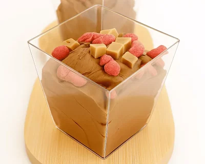 Chocolademousse met karamelzeezout – 10 stuks